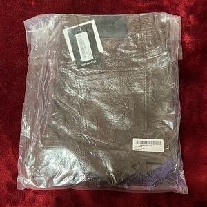 Brand new brown Boohoo Man PU trousers